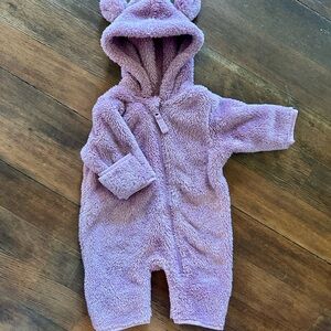 Hanna Andersson Purple Footies One Piece with Hood